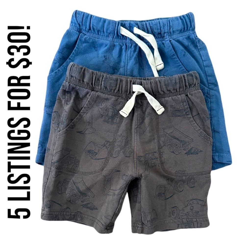 Carter’s sweat shorts bundle, construction & dinosaurs size 5 boy

Bin YY